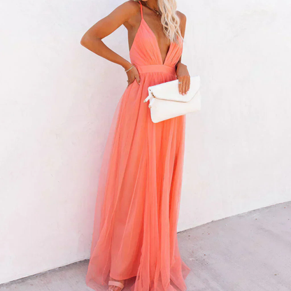 Valentina | Vestido Maxi Lumière Coral