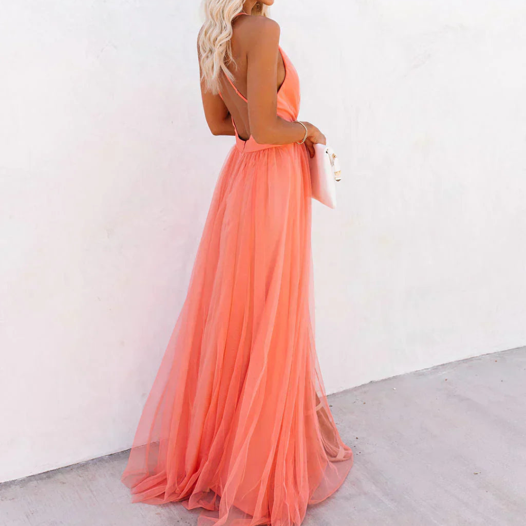 Valentina | Vestido Maxi Lumière Coral